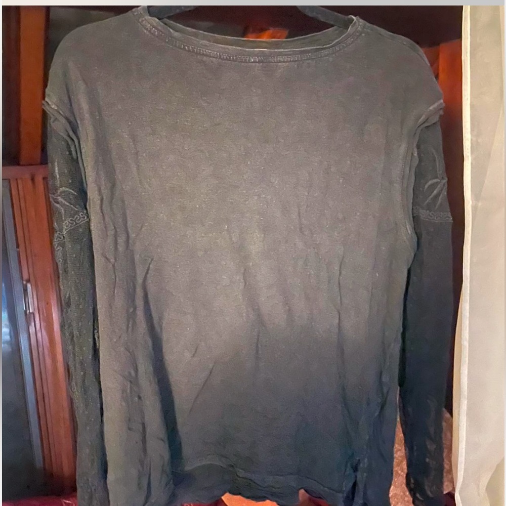 Free People Black Long Sleeve Tee